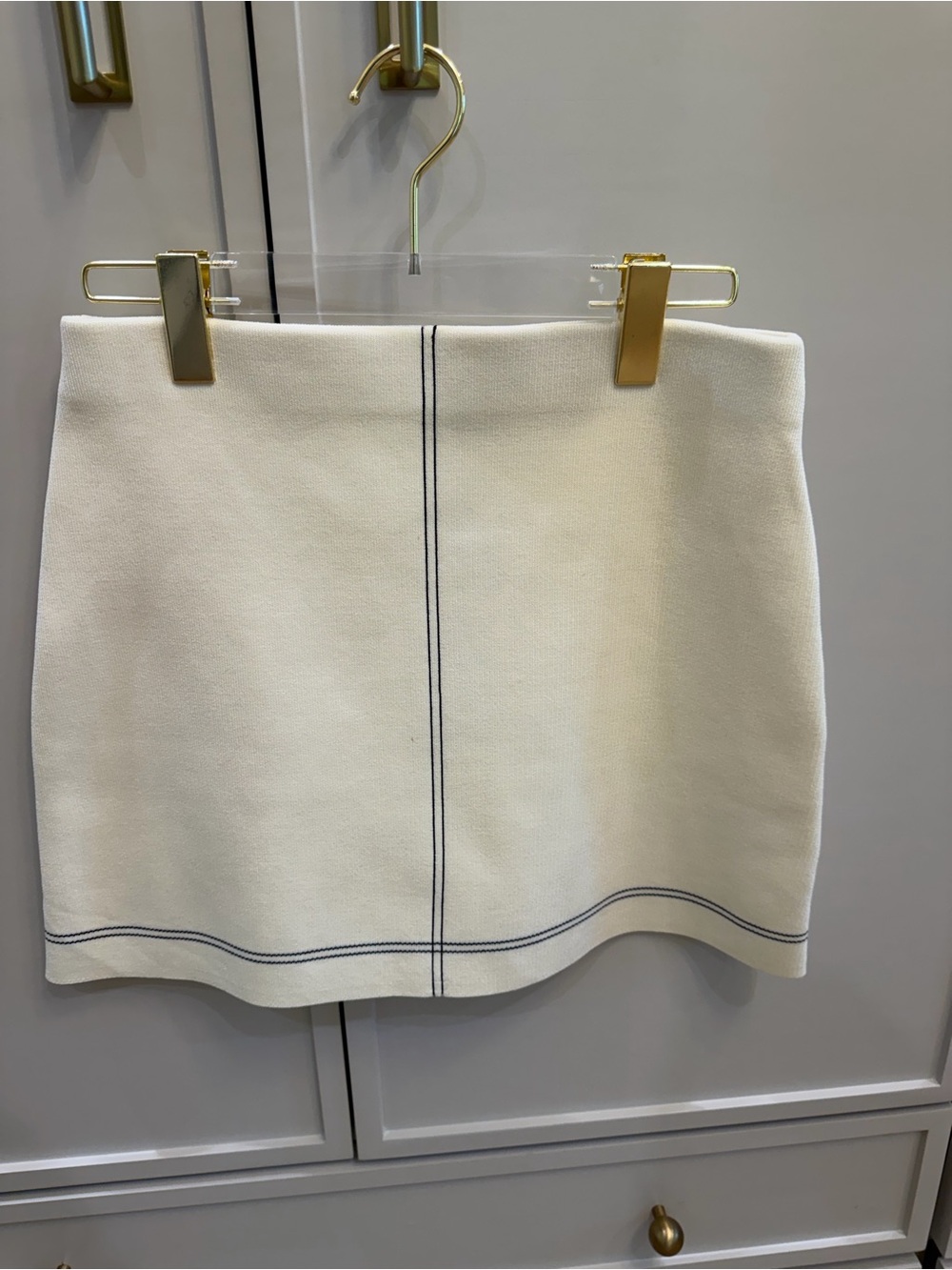 Zara Cream Knit Set with Black Pinstripe Detail - Picture 3 of 7
